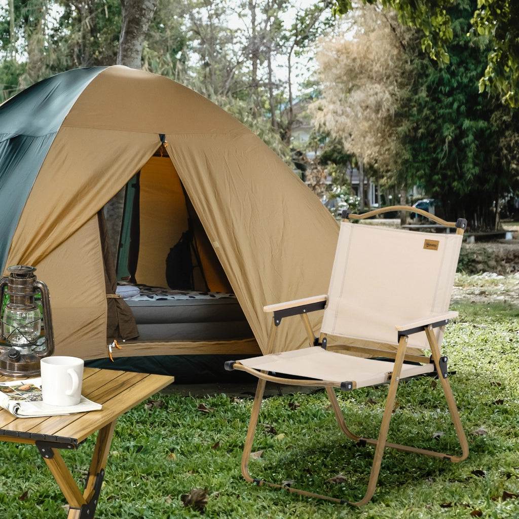 Sedia da camping pieghevole con braccioli ¨C zephmum ¨C 54x59x78 cm kaki