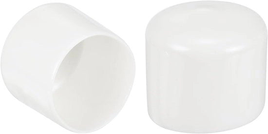 Stoppi in gomma, 10 pezzi, 36 mm, con vinile bianco, per tubi di plastica, cancelli, pali di recinzione, mobili.