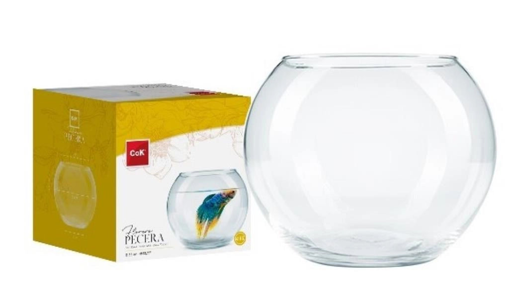 Vaso Decorativo Casa Fiori Palla in Vetro Florero 35 cm