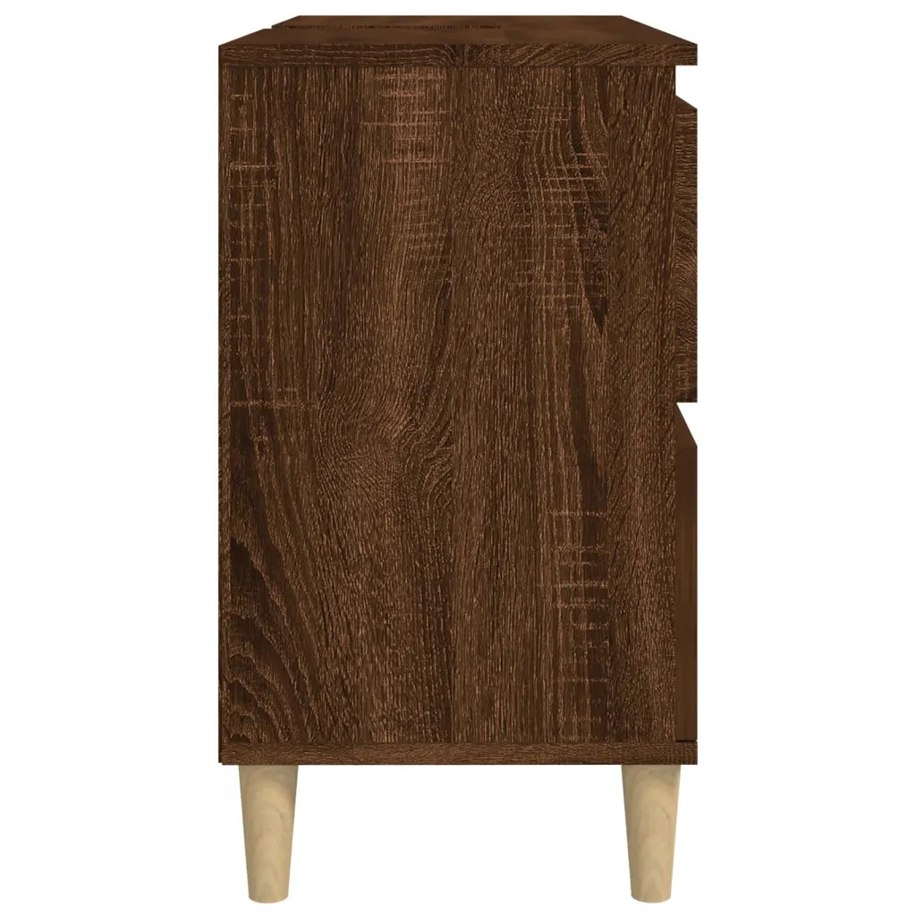 Mobile Lavabo Rovere Marrone 80x33x60 cm in Legno Multistrato 821275