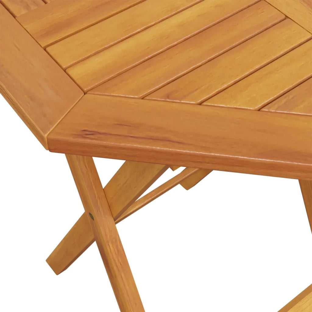 Tavolo da Giardino Pieghevole Ã˜60x75cm Legno Massello di Acacia