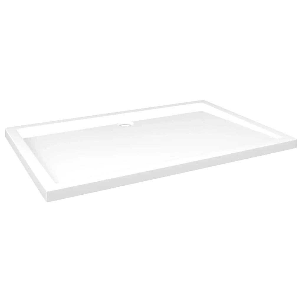 Piatto doccia base doccia piatto doccia bagno WC cabina doccia casa interno rettangolare 80x120 cm ABS bianco 02_0001954