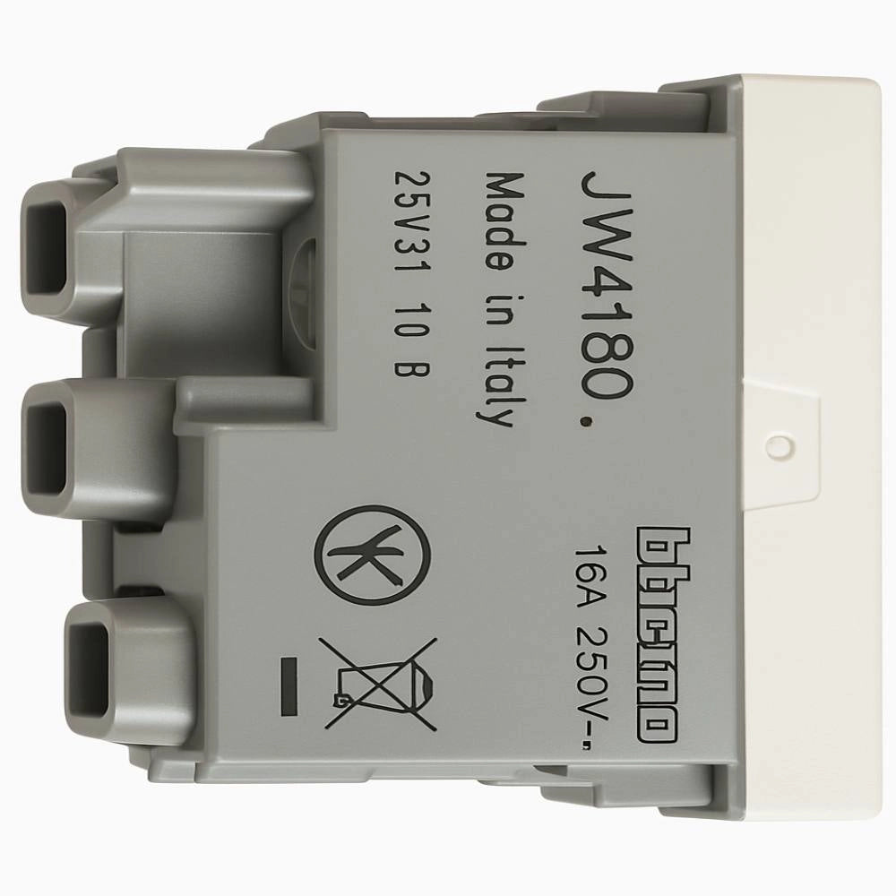 Bticino matixgo presa bipasso 2p+t 16a 250vac con interasse 19 e 26 mm *** colore bianco, confezione 1