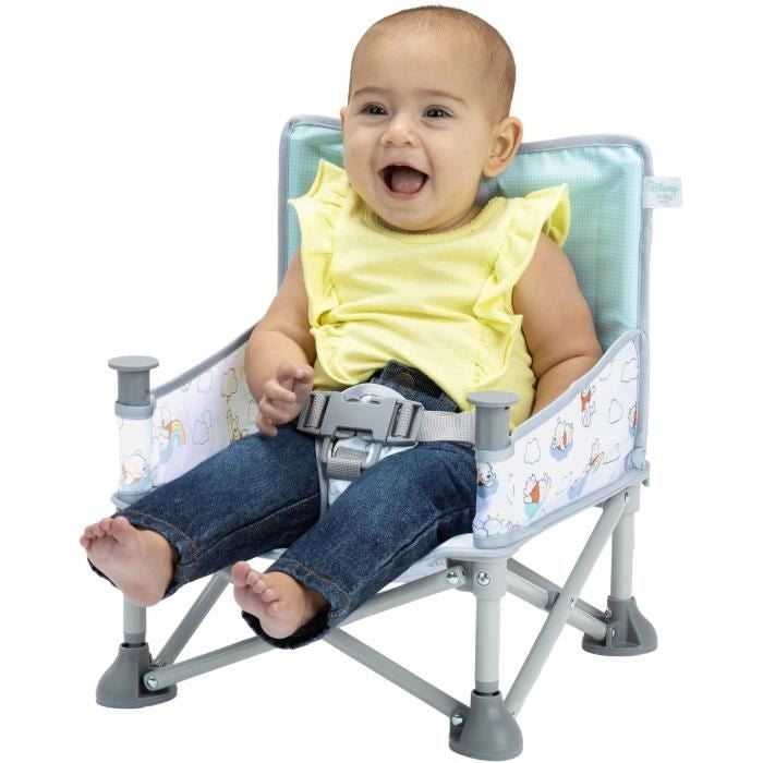 DISNEY BABY rialzo per sedia Winnie the Pooh, rialzo per sedia Pop 'n Sit, da interno, da esterno, pratico e compatto, pieghevole velocemente,