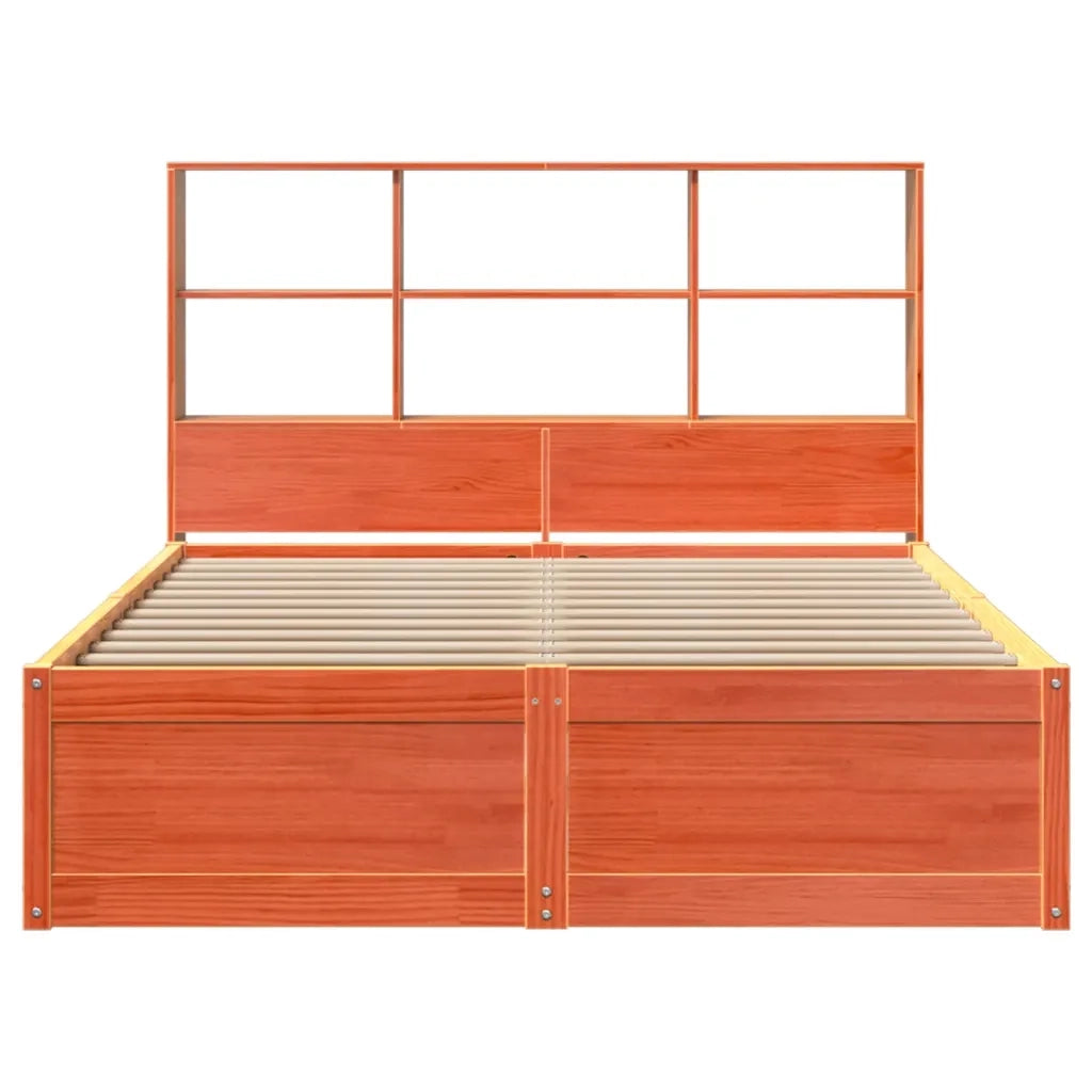 Letto senza Materasso Marrone Cera 140x190 cm in Legno di Pino 3323469