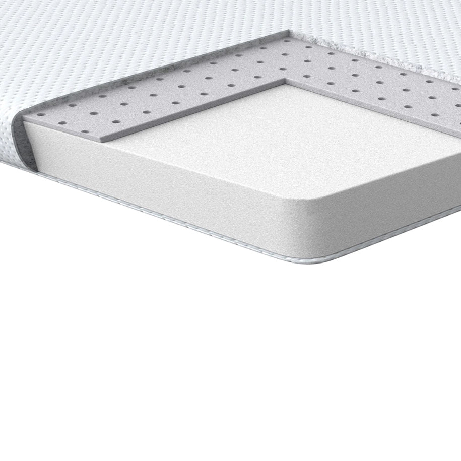 Coprimaterasso in schiuma bianca 160 x 200 cm comfort morbidezza