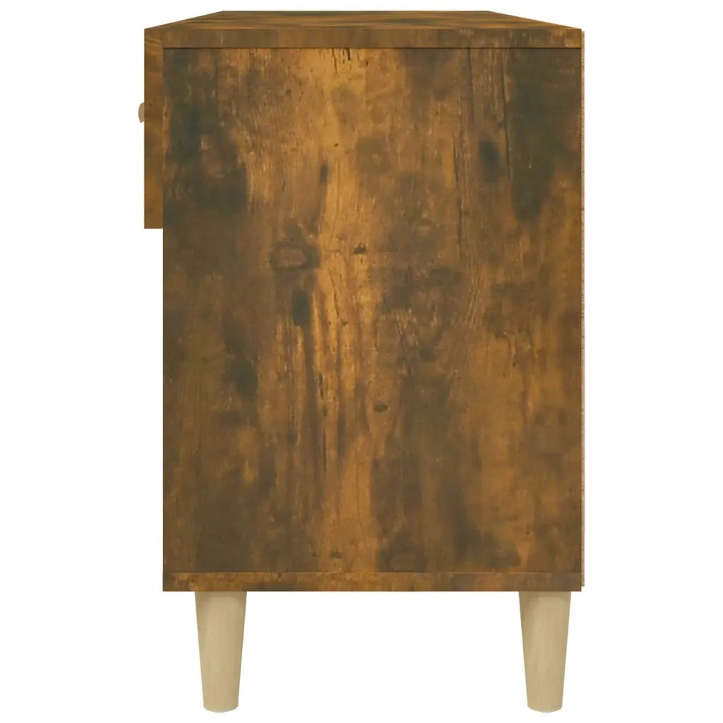 Scarpiera Rovere Fumo 102x35x55 cm in Legno Multistrato 817567