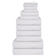 Set Asciugamani 12 pz Bianchi 360 gsm 100% Cotone