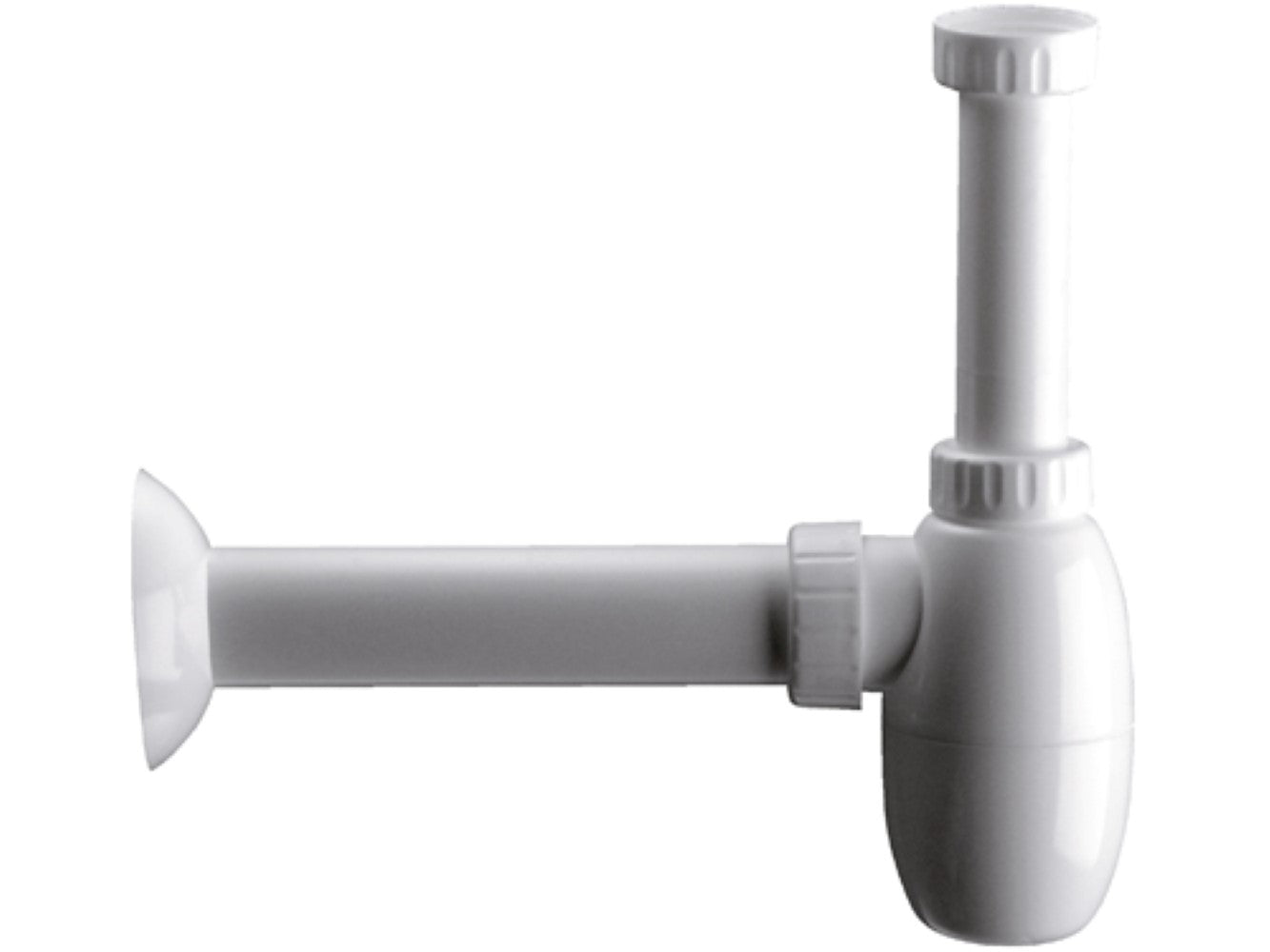 Sifone tedesco in polipropilene senza piletta 1 1/4