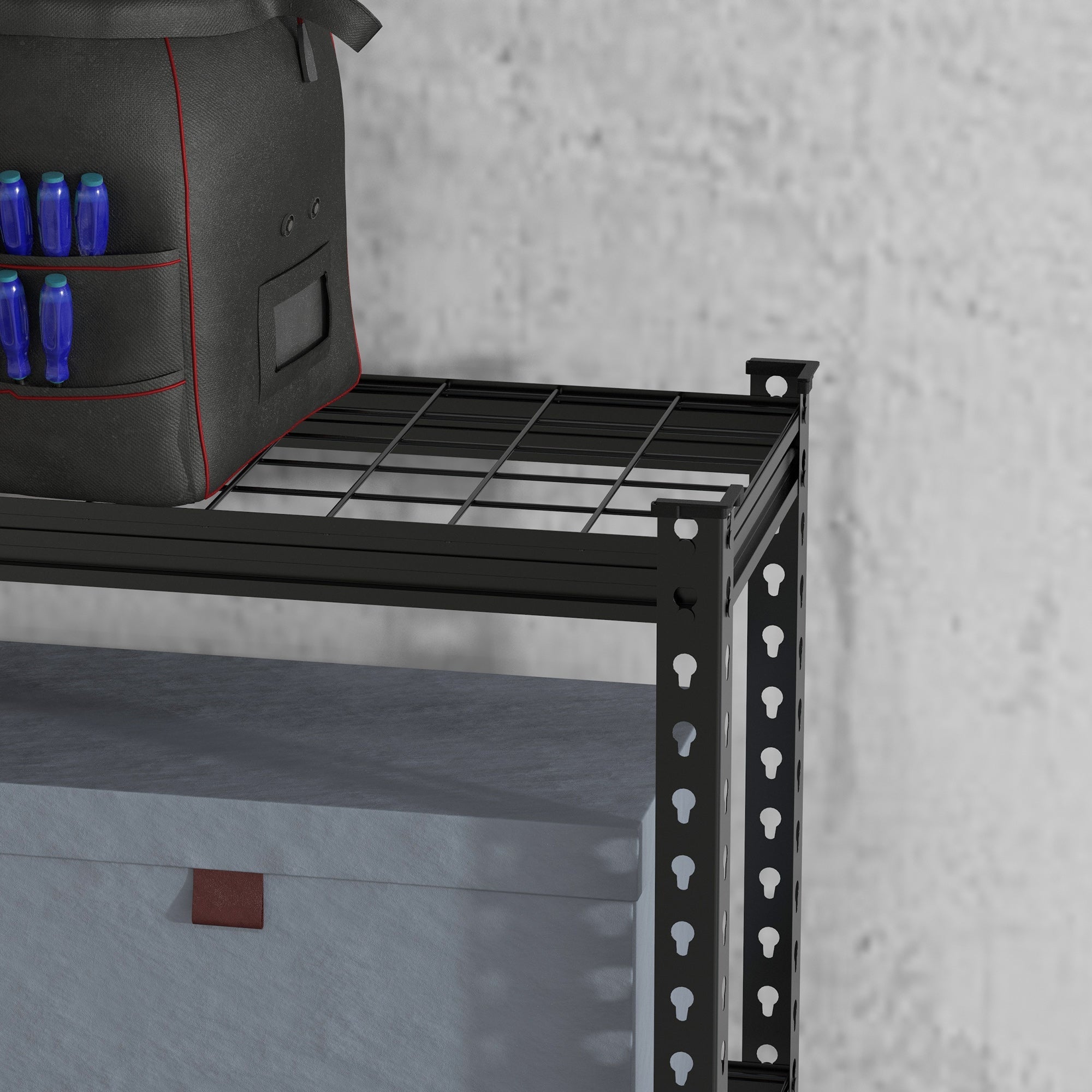 Scaffale 4 Ripiani 70x30x152 cm in Metallo Nero