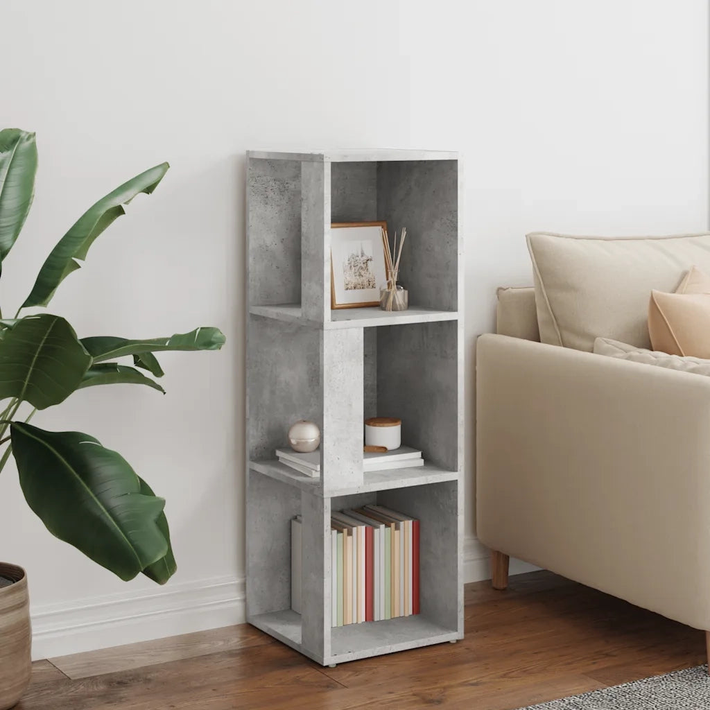 Armadio Angolare Grigio Cemento 33x33x100 cm in Truciolato 809030