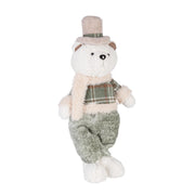 Orso Bianco di Natale con Cappello Hayley Seduto 42 cm