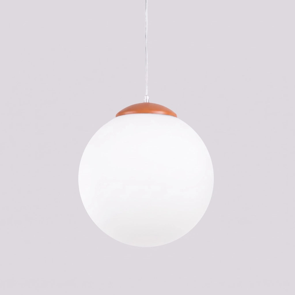 Lampada a sospensione UGO 30 ocra rossa