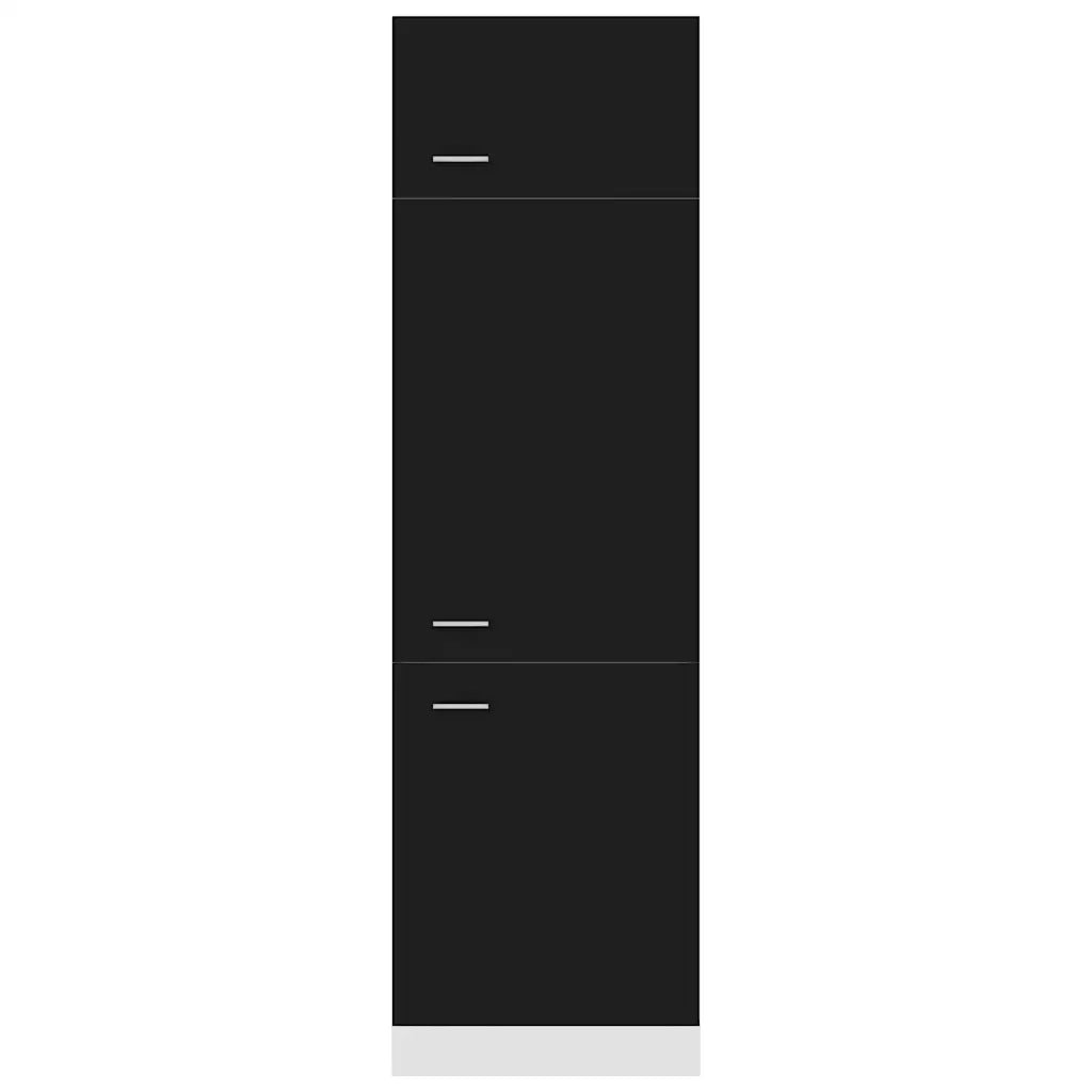 Pensile da cucina | Armadio per Frigo ¡°Lyon¡± Nero 60x57x207 cm