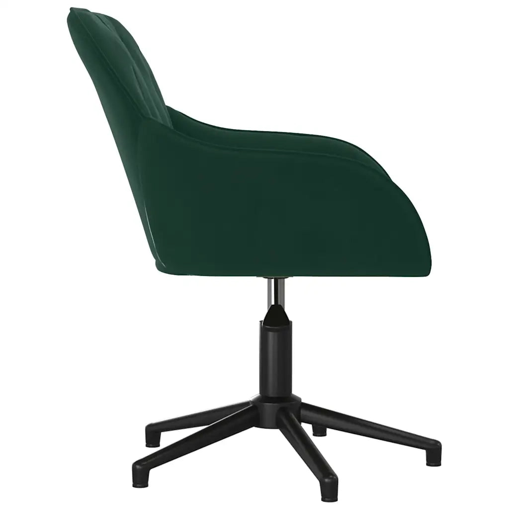 Sedie da Pranzo Girevoli 2 pz Verde Scuro in Velluto