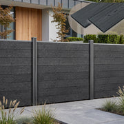Recinzione in WPC per Giardino Staccionata Frangivista Alta 165 cm Lunga 466 cm Grigio NEU.HOLZ