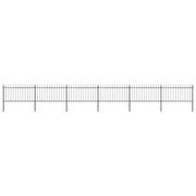 Recinzione da Giardino con Punta a Lancia in Acciaio 1005x100 cm Nera 277616