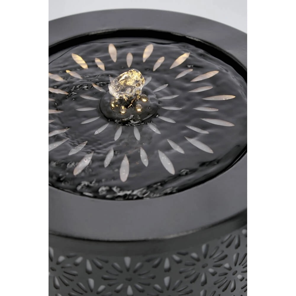 Fontana da Tavolo in Metallo con LED Decorazioni Floreali - ZENITH