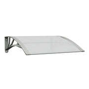 Pensilina per porta grigia e trasparente 80x75 cm in policarbonato CFW8855684