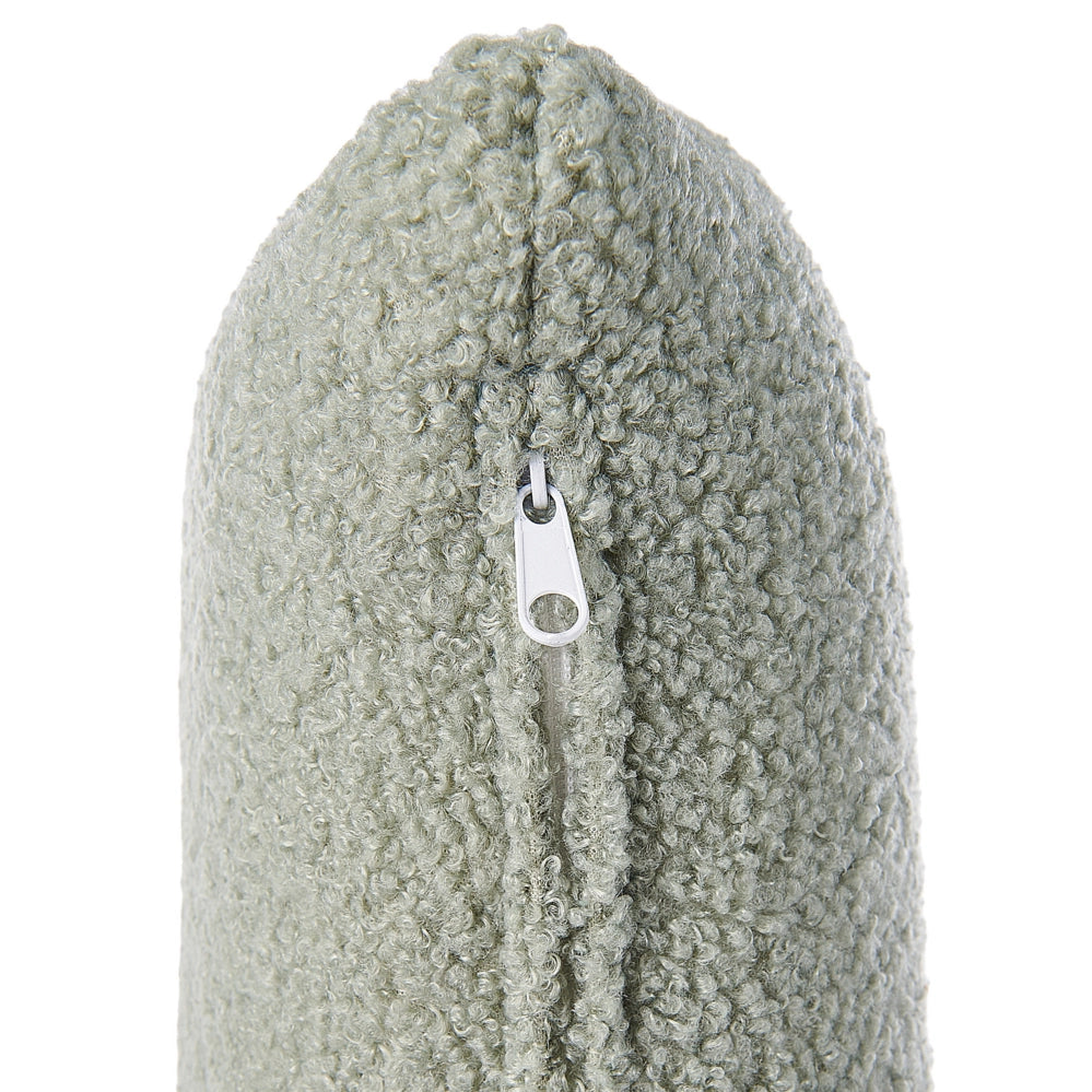 Poltrona da salotto con schienale curvo  boucle verde stile glam elegante soggiorno