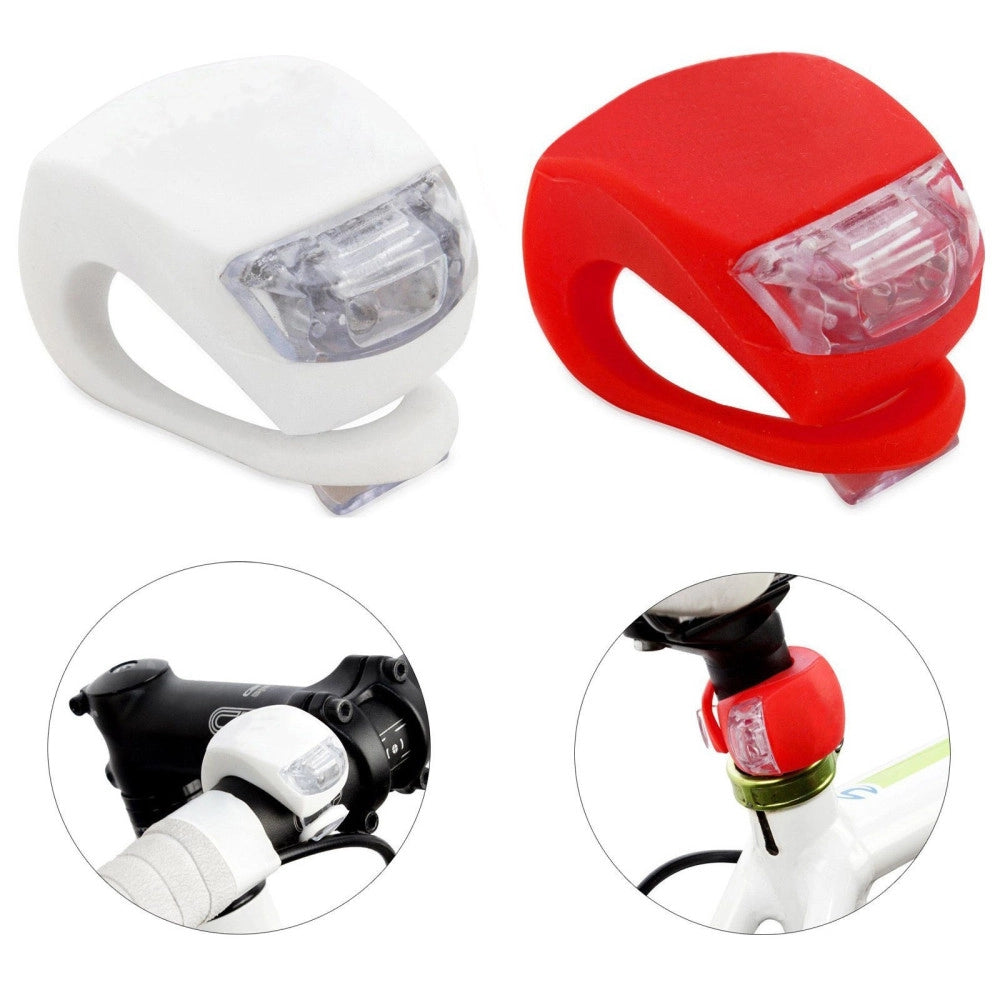 Trade Shop - Luci Di Sicurezza Anteriore Posteriore Led Bicicletta Lampeggiante Intermittente -