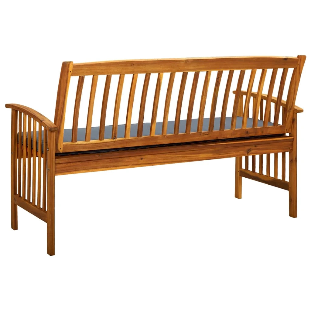 Panca da giardino mobili da esterno per patio terrazza con cuscino 147 cm legno massello di acacia 02_0011430