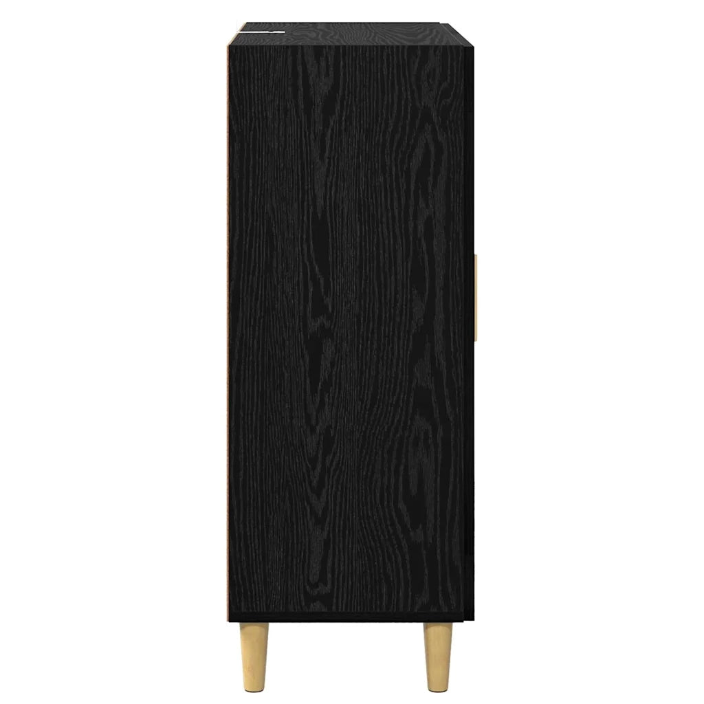 Credenza-Buffet-Armadio da cucina Rovere Nero 69,5 x 34 x 90 cm Legno multistrato 211120