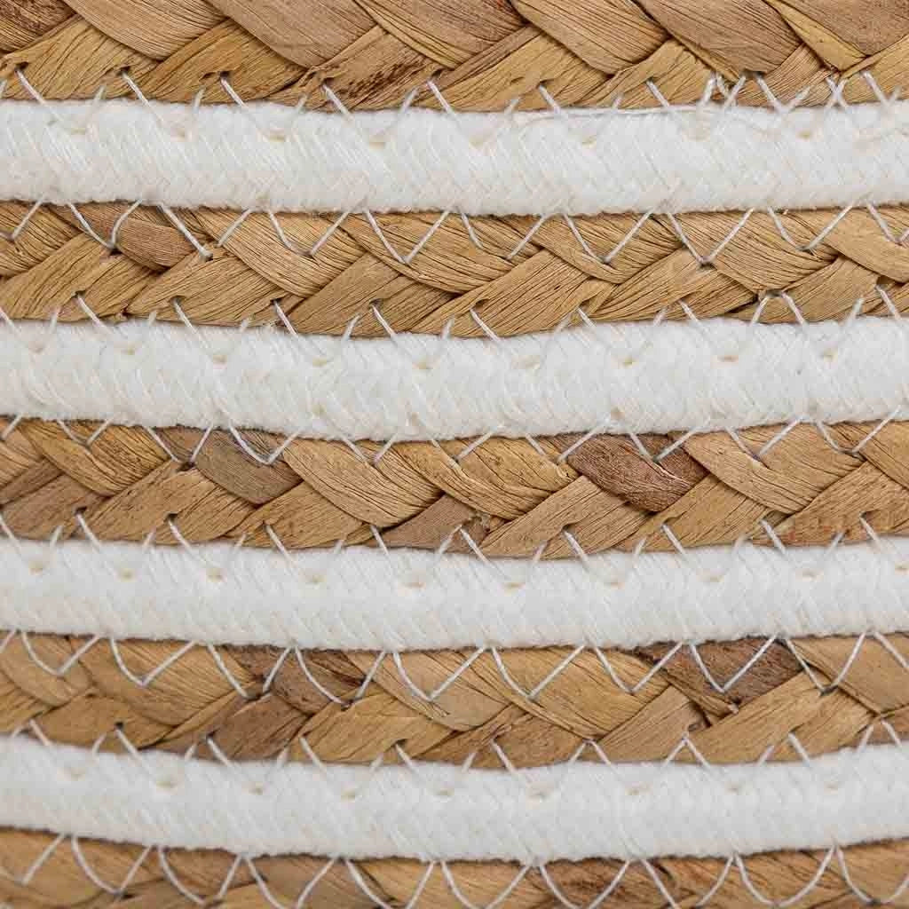 Cesto in fibra naturale e cotone marrone D24x8