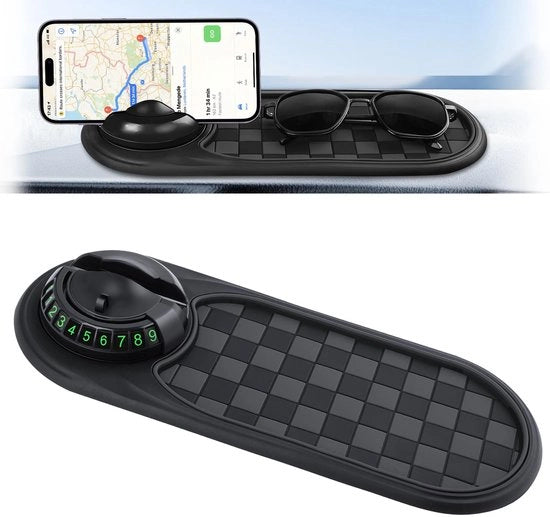 Matrice antislip universale per auto con supporto per smartphone e occhiali