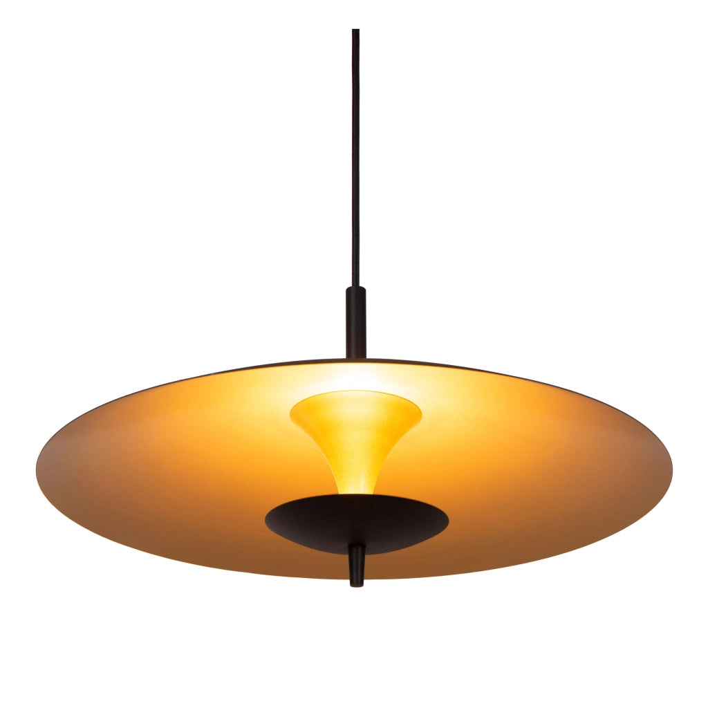 Lampada a sospensione Lucide Vulcan LED 9W nero oro