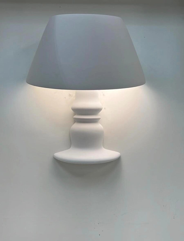 Applique in gesso dal design moderno forma Abatjour con attacco per lampadine E14