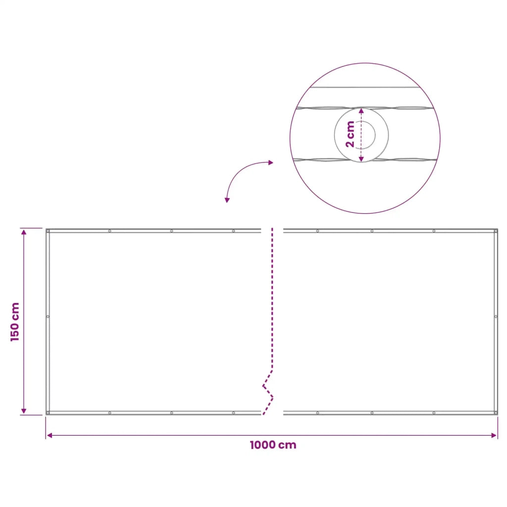 Schermo di Privacy per Balcone 150 x 1000 cm 42036669