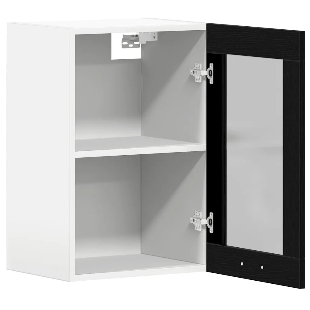 Mobile pensile in vetro rovere Nero 40x31x60 cm in Legno Multistrato 863139