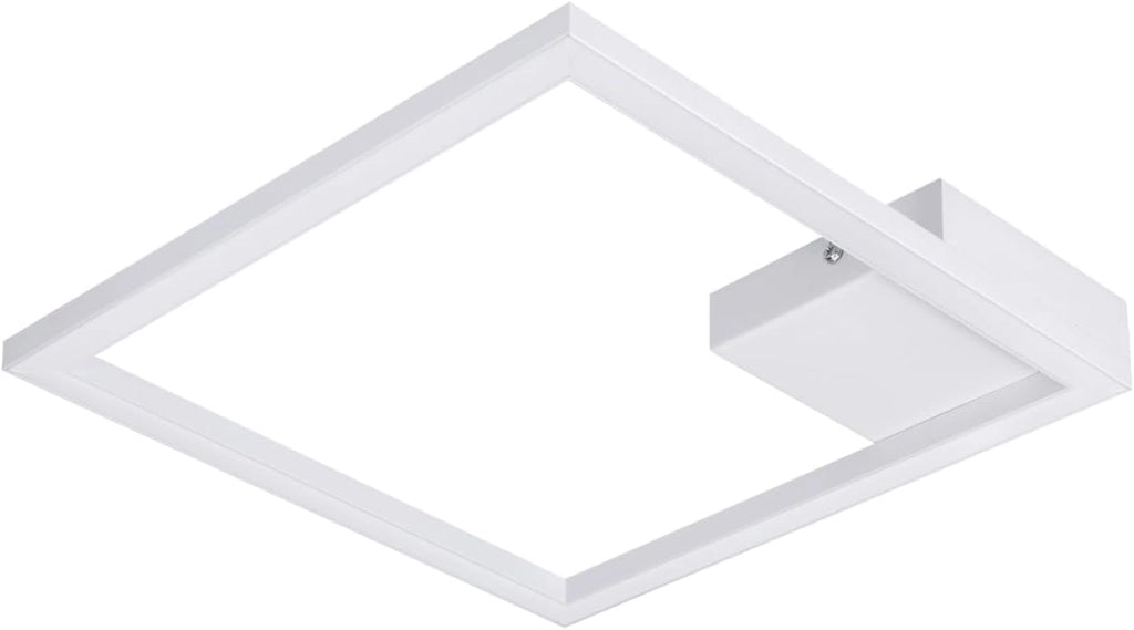 ZMH Lampada da soffitto plafoniera LED moderna quadrata bianca 3000K per soggiorno cucina