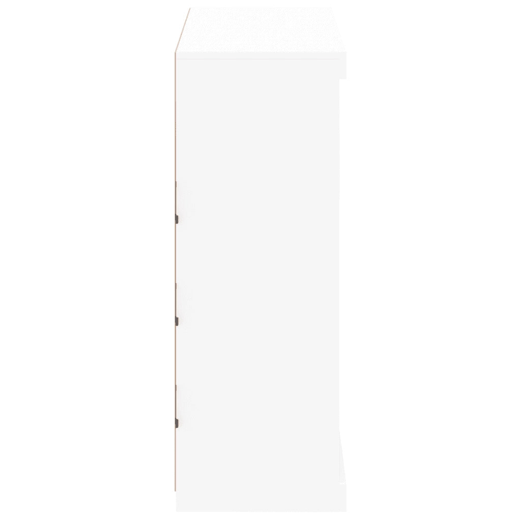 Credenza | Madia | Buffet da pranzo | Armadio da pranzo con Luci LED Bianca 81x37x100 cm