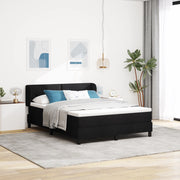 Letto a Molle con Materasso  Nero 160x200 cm Tessuto