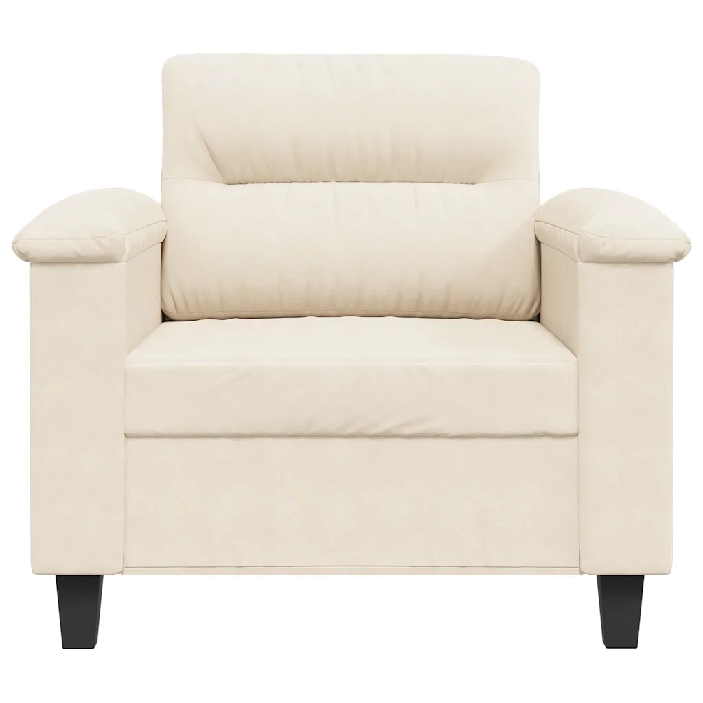 Poltrona Beige 60 cm in Tessuto di Microfibra 359554