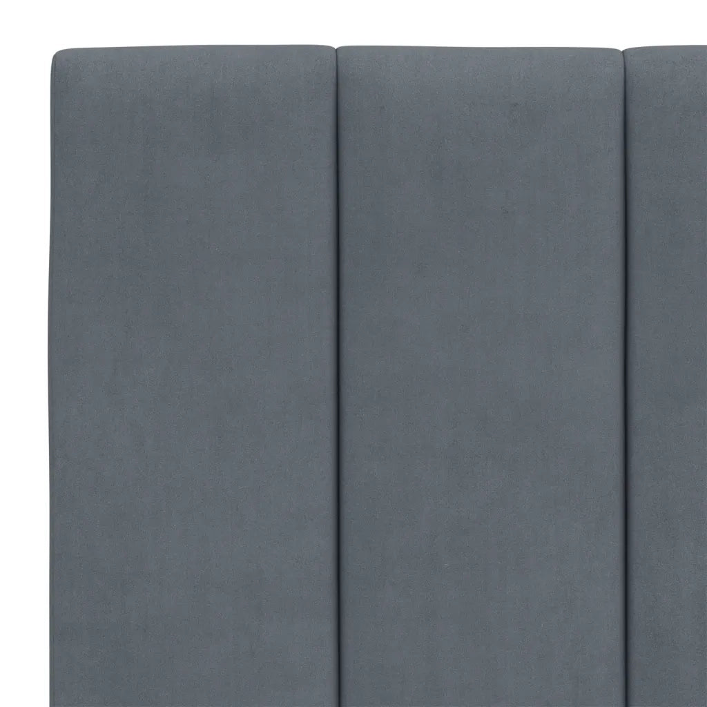 Cuscino Testiera Hanko Grigio Scuro 137 cm in Velluto 374667