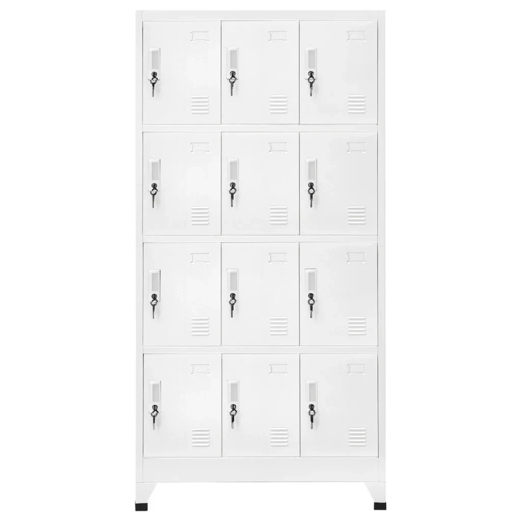 Armadietto a Chiave con 12 Scomparti 90x45x180 cm   cod mxl 53257