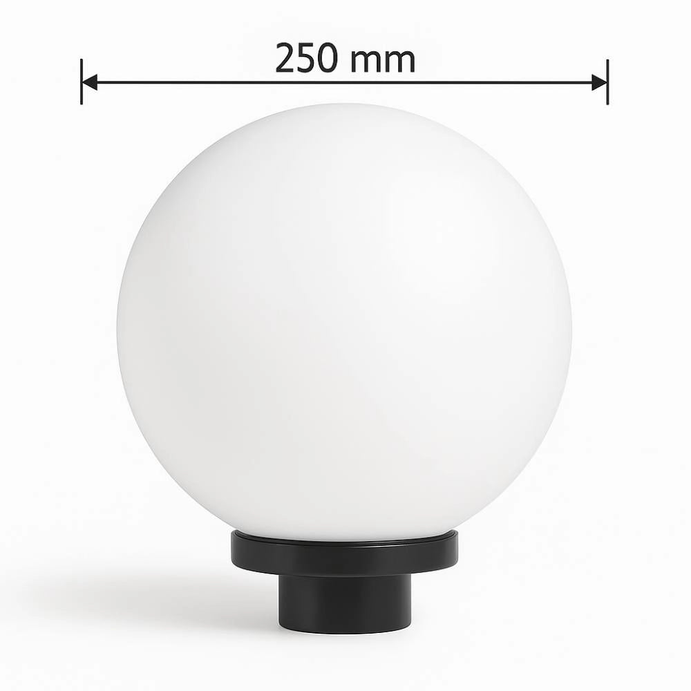 Globo acrilux sfera opale per lampioni montaggio a palo *** diametro 250 millimetri, confezione 1