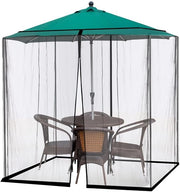 Gazebo per ombrellone, tela di rete per insetti 300x300CM, gazebo quadrato con rete per insetti, per terrazze, prati e balconi (nero)