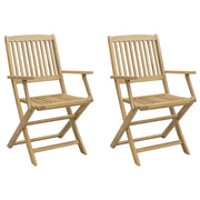 Sedie Giardino Pieghevoli 2 pz | Sedie da Esterno 54x61x88 cm Massello Acacia