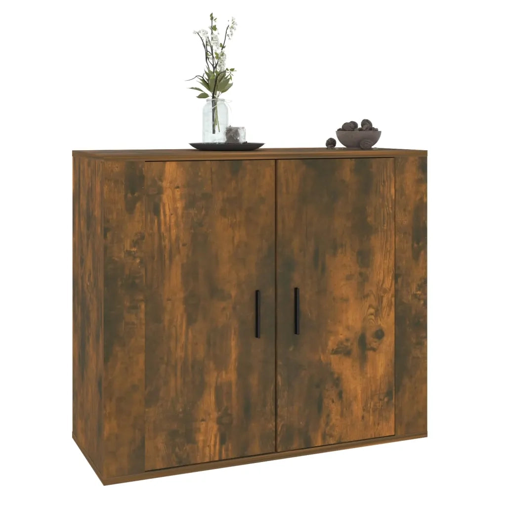 Credenza | Madia | Buffet da pranzo | Armadio da pranzo Rovere Fumo 80x33x70 cm in Legno Multistrato