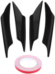 Kit di protezione per paraurti - 4 pezzi - Materiale ABS - Spoiler per auto - Protezione - Aspetto aggressivo - Protezione paraurti