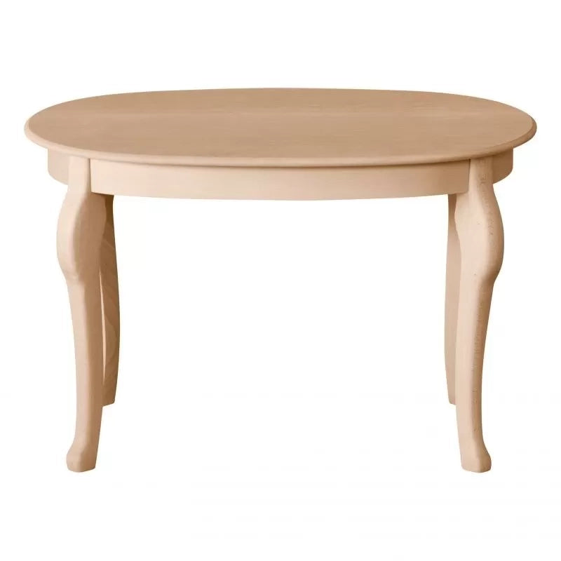 Tavolino ovale legno massello grezzo 70x45x45 - Mobili 2G