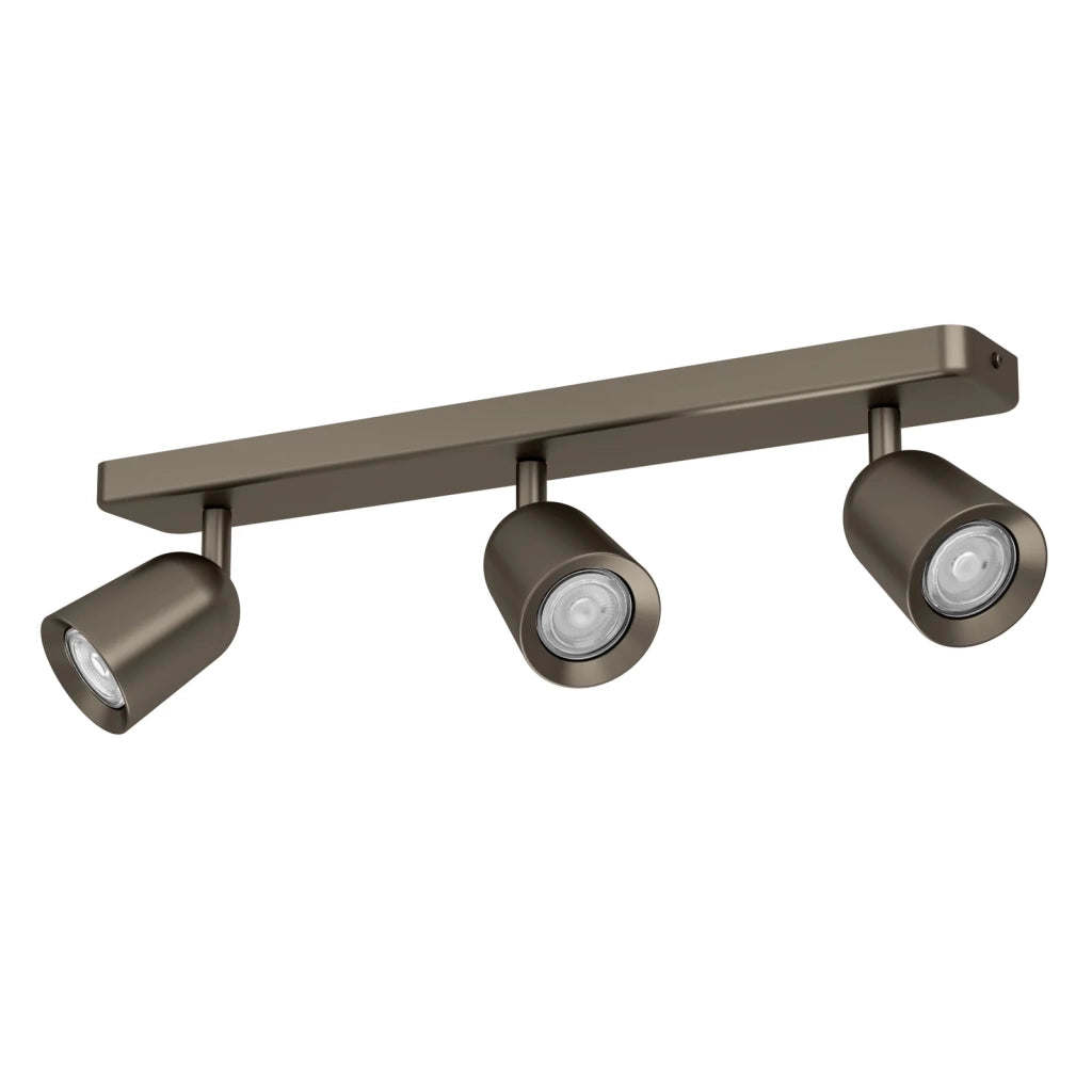 Faretti E Spot Moderno Camaldoli Acciaio Bronzo 3 Luci Gu10 Ip20