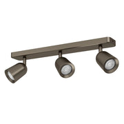 Faretti E Spot Moderno Camaldoli Acciaio Bronzo 3 Luci Gu10 Ip20