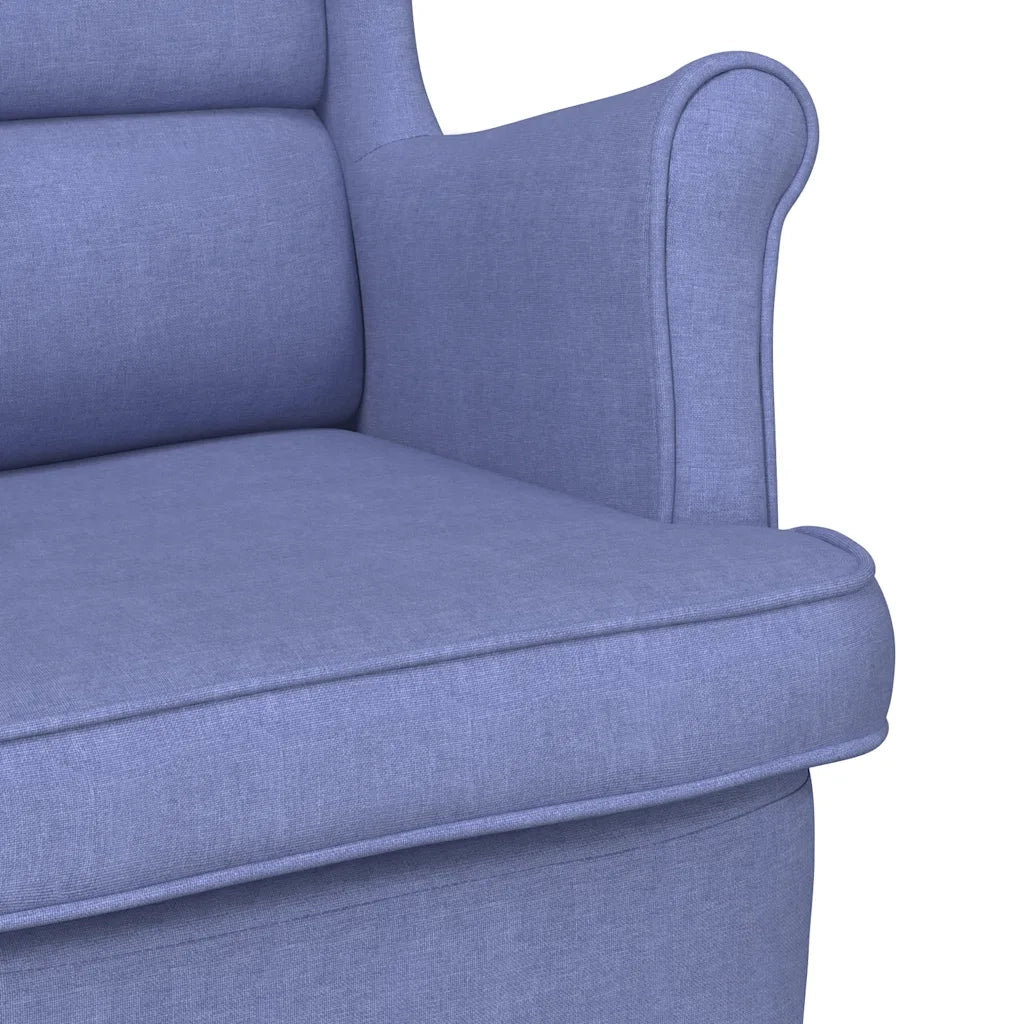 Sedia a Dondolo Jeans Blu 74x90x102 cm in Tessuto
