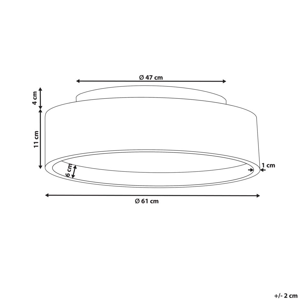 Plafoniera Marrone Chiaro Materiale Sintetico Acciaio Luci LED Integrate Forma Rotonda Decorativa Illuminazione Moderna