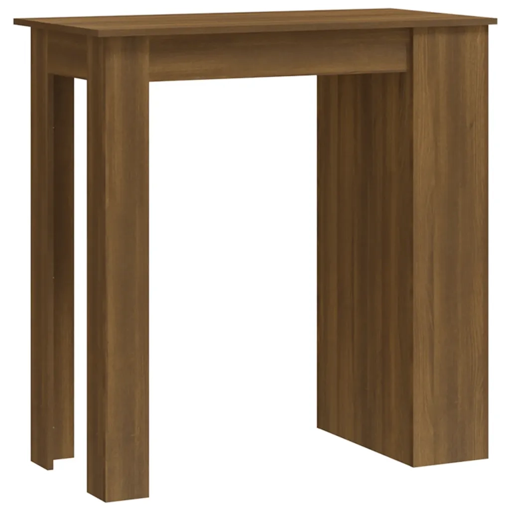 Tavolino da Bar con Ripiani Marrone Rovere 102x50x103,5 cm 812968